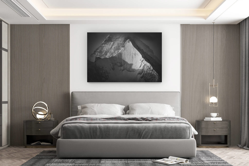 décoration murale chambre design - achat photo de montagne grand format - Obergabelhorn North face - Matterhorn