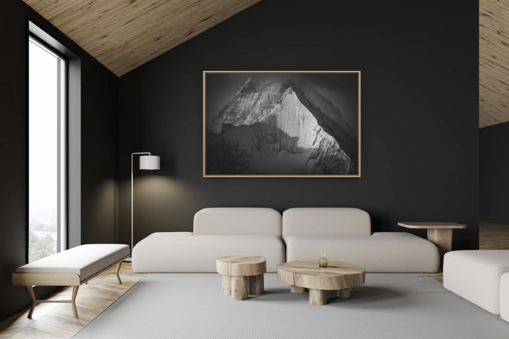 décoration chalet suisse - intérieur chalet suisse - photo montagne grand format - Obergabelhorn Face Nord - Matterhorn