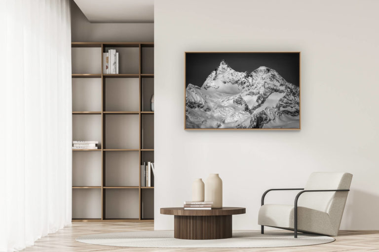 décoration appartement moderne - art déco design - images montagnes Valais Suisse Zermatt - Obergabelhorn Wellenkupe