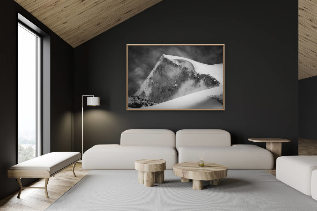 décoration chalet suisse - intérieur chalet suisse - photo montagne grand format - Val d'hérens - photo paysage de montagne Pigne d'Arolla