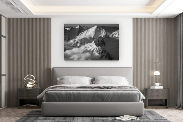 décoration murale chambre design - achat photo de montagne grand format - Val d'hérens - image montagne Alpes Pigne d'Arolla, Evèque