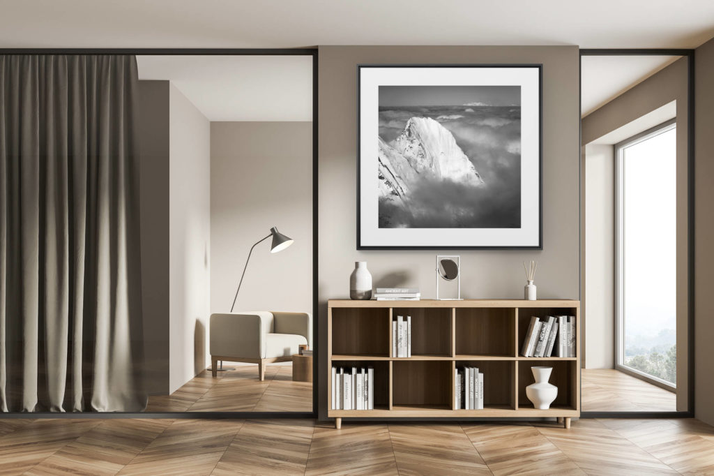 décoration chalet exclusif - tirage photo grand format - matterhorn photos - Piz Badile - Mont Rose - Engadine Grisons en Suisse