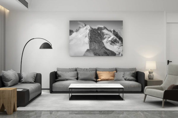 décoration salon contemporain suisse - cadeau amoureux de montagne suisse - Piz Bernina - photos des alpes suisses - Piz Scerscen