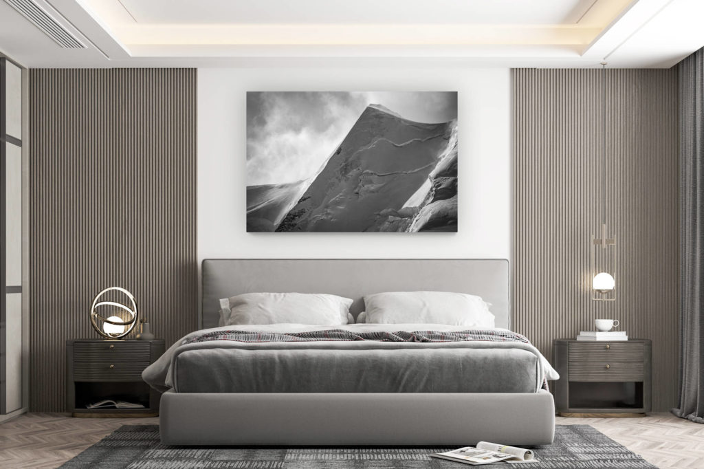 décoration murale chambre design - achat photo de montagne grand format - photo Engadine Davos - Alpes Suisses