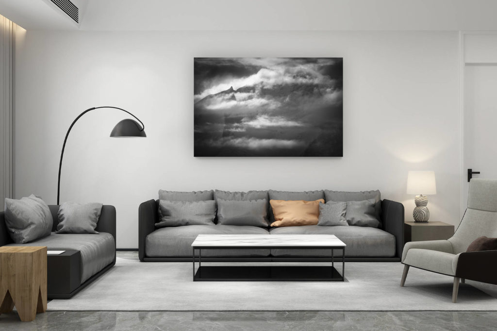 living room decoration contemporary - swiss mountain lovers gift - Zermatt Switzerland Valais - Rimpfischhorn