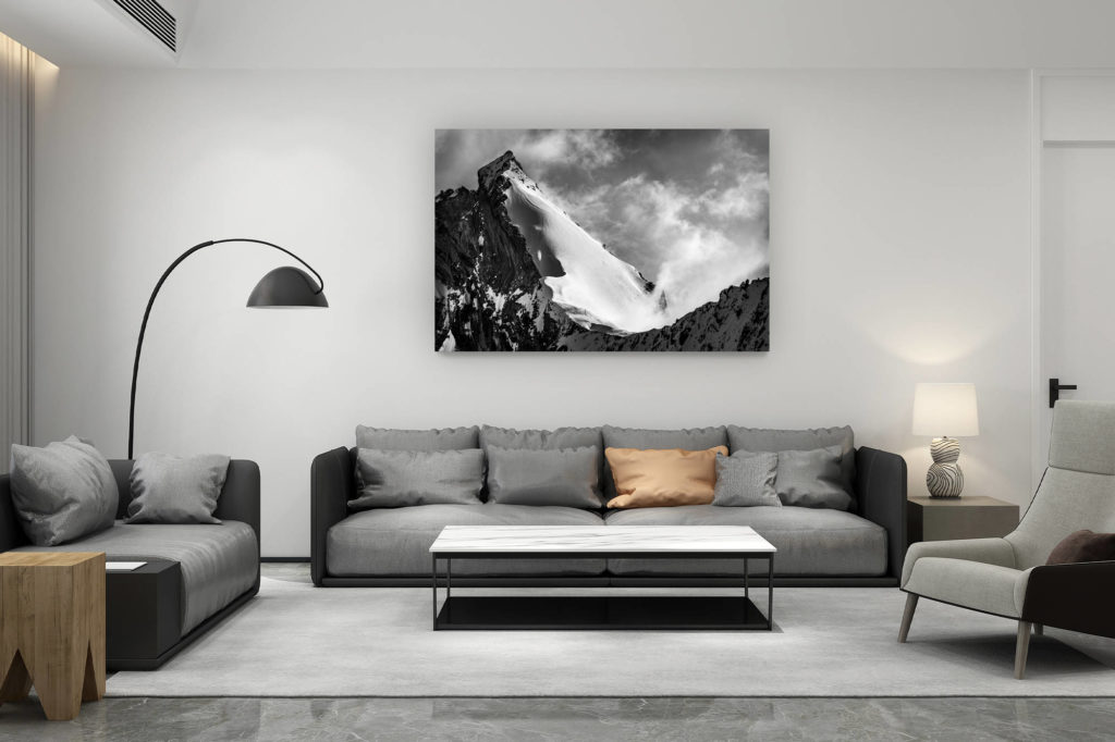 décoration salon contemporain suisse - cadeau amoureux de montagne suisse - Photo Val d'Anniviers - image montagne