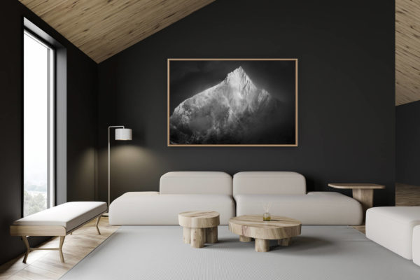 décoration chalet suisse - intérieur chalet suisse - photo montagne grand format - Photo montagne enneigée Vallée Zermatt - photo de paysage de montagne
