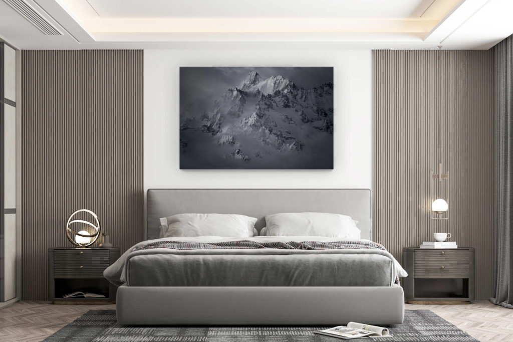 décoration murale chambre design - achat photo de montagne grand format - Val de Bagne - photo paysage de montagne Tour Noir - Aiguille de l'A Neuve