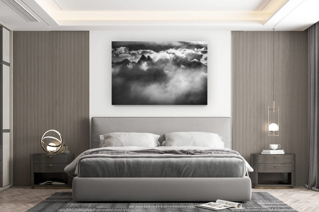 décoration murale chambre design - achat photo de montagne grand format -