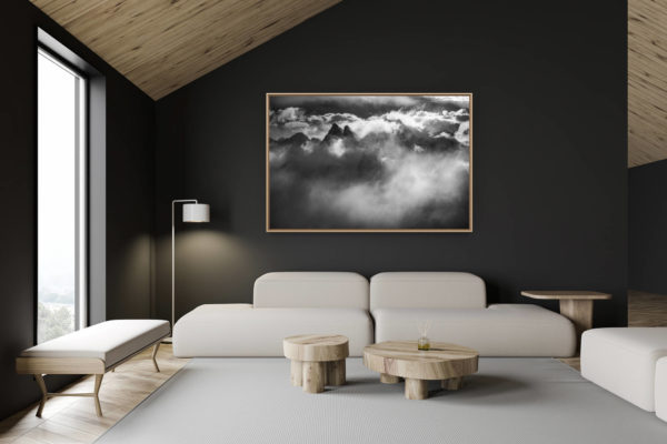 décoration chalet suisse - intérieur chalet suisse - photo montagne grand format -