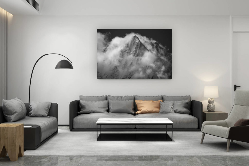 zeitgenössische Wohnzimmerdekoration Schweiz - Geschenk für Schweizer Bergfreunde - Weisshorn - Foto und Bild von Bergen