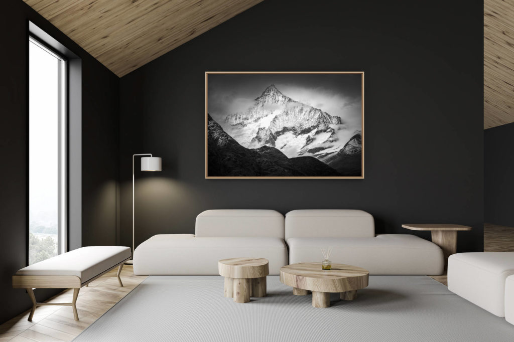 décoration chalet suisse - intérieur chalet suisse - photo montagne grand format - Photo montagne Weisshorn Zermatt