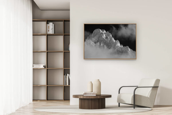 décoration appartement moderne - art déco design - Massif du Mont-Blanc - Photo aiguille du Chardonnet