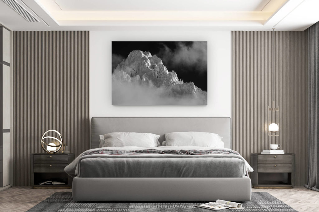 décoration murale chambre design - achat photo de montagne grand format - Massif du Mont Blanc - Photo aiguille du Chardonnet