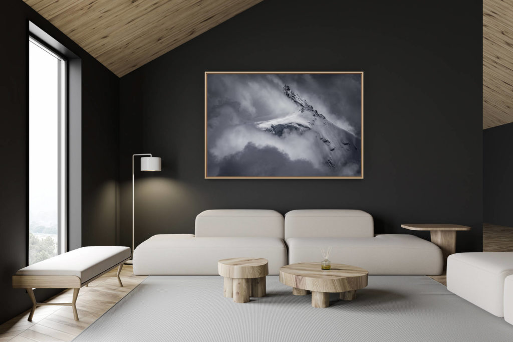 décoration chalet suisse - intérieur chalet suisse - photo montagne grand format - Zinalrothorn - Image montagne Val d'Anniviers