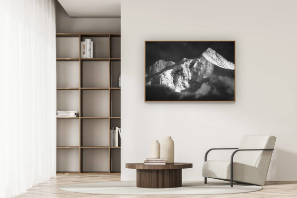Dekoration moderne Wohnung - art deco design - Zinalrothorn - Bergfoto Val d&#039;Anniviers