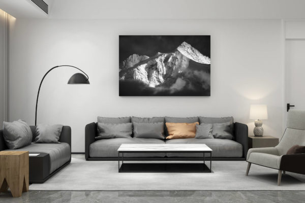 décoration salon contemporain suisse - cadeau amoureux de montagne suisse - Zinalrothorn - Photo de Montagne Val d'Anniviers