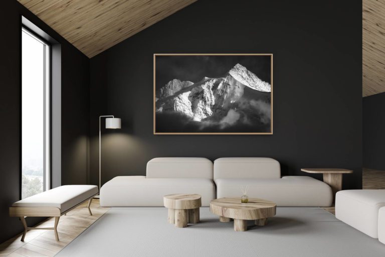décoration chalet suisse - intérieur chalet suisse - photo montagne grand format - Zinalrothorn - Photo de Montagne Val d'Anniviers