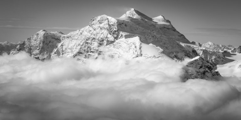 panorama verbier - grand combin über den Wolken