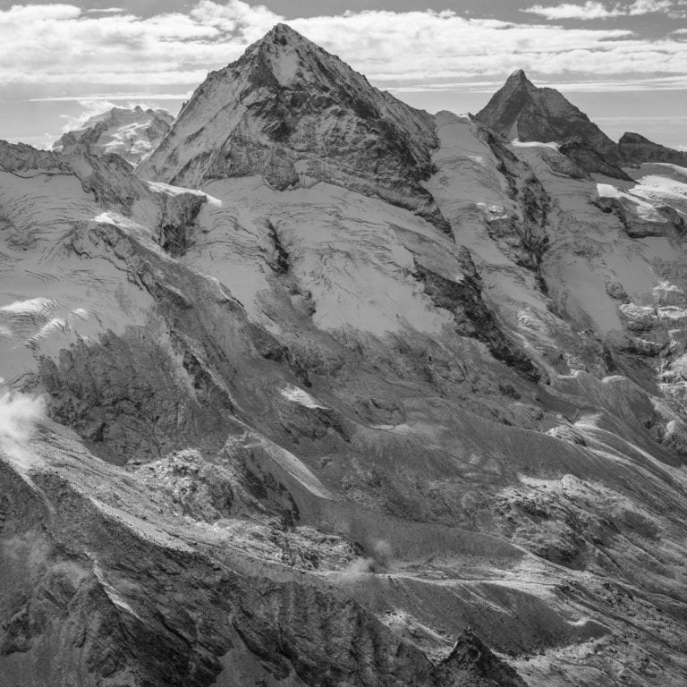 photo dent blanche noir et blanc - val d'hérens - montagne