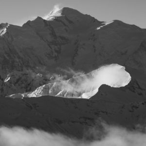 photo of buet and mont blanc in winter