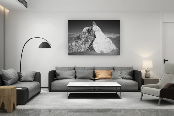 décoration salon contemporain suisse - cadeau amoureux de montagne suisse -