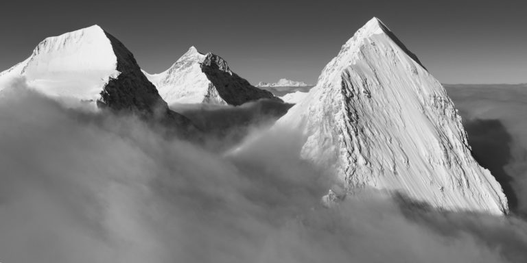 panoramic photo eiger monch jungfrau bernese alps