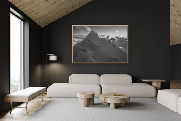 décoration chalet suisse - intérieur chalet suisse - photo montagne grand format -
