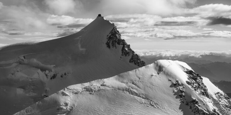 mont rose massif photo with climbers - Margherita hut - parrotspitze