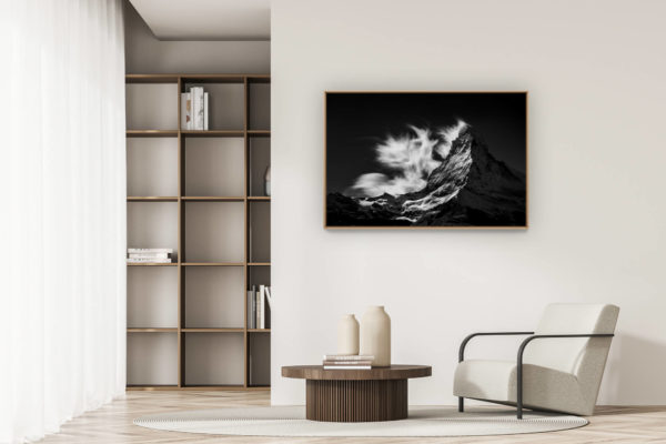 modern apartment decoration - art deco design - The Matterhorn from Findelalp - pictures of the alpine mountains