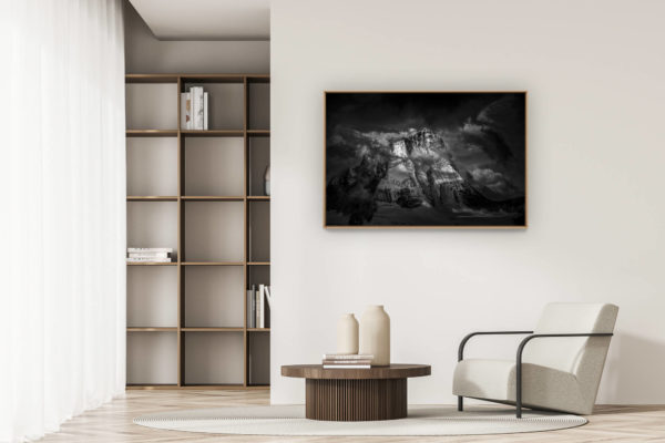 décoration appartement moderne - art déco design - Val d'Anniviers - photo montagne Alpes Suisses Dent-Blanche