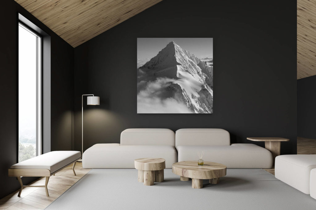 architecte intérieur rénovation chalet suisse - photo montagne grand format - photo dent blanche voie normale