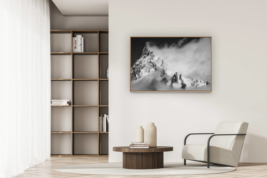 décoration appartement moderne - art déco design - Photo Mont-Blanc -Photo Alpes dent du Géant Vue de la Pointe Helbronner