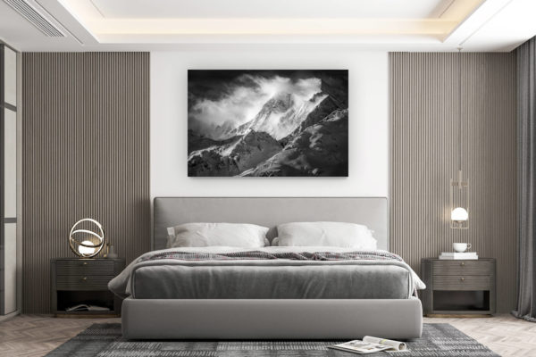 décoration murale chambre design - achat photo de montagne grand format - photo montagnes grimentz - fine art photographie