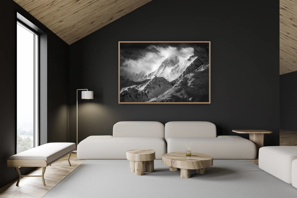décoration chalet suisse - intérieur chalet suisse - photo montagne grand format - photo montagnes grimentz - fine art photographie