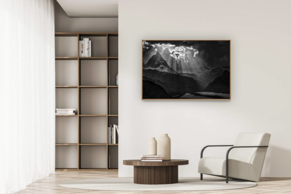 décoration appartement moderne - art déco design - Mont Cervin Matterhorn suisse depuis le glacier du Gorner
