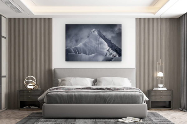 décoration murale chambre design - achat photo de montagne grand format - Photo face nord Obergabelhorn - image de montagne