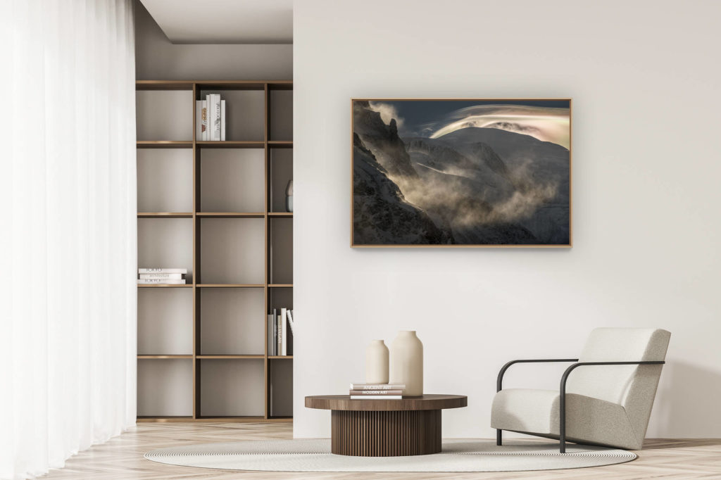 décoration appartement moderne - art déco design - Massif Mont-Blanc - photo montagne neige- Lenticulaires