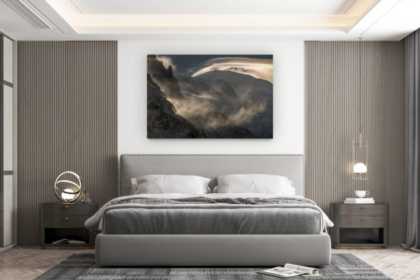 décoration murale chambre design - achat photo de montagne grand format - Massif Mont-Blanc - photo montagne neige- Lenticulaires