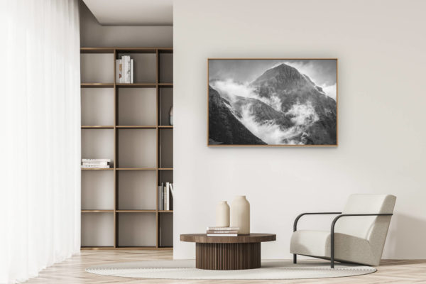 modern apartment decoration - art deco design - mountain photo grindelwald - monch