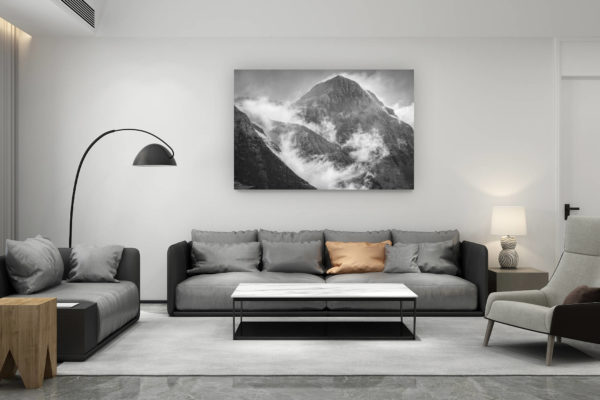 décoration salon contemporain suisse - cadeau amoureux de montagne suisse - photo montagne grindelwald - monch