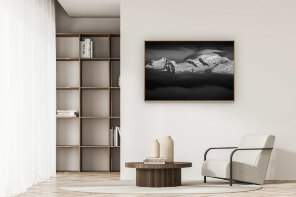 décoration appartement moderne - art déco design - Massifs du Mont-Blanc -photo du mont blanc-Chamonix