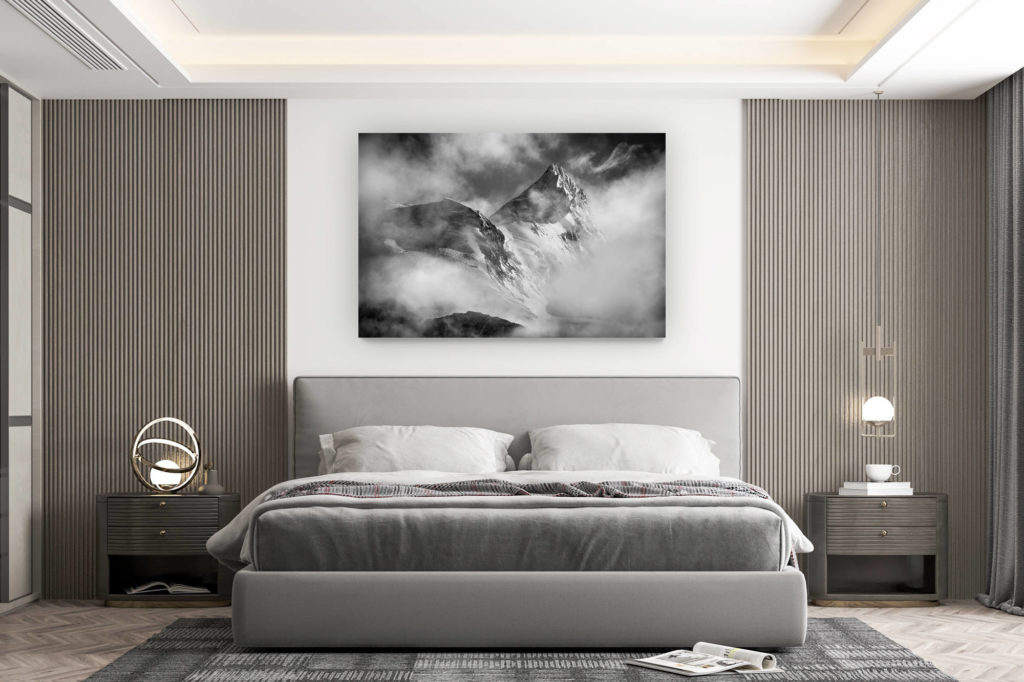 décoration murale chambre design - achat photo de montagne grand format - Weisshorn - montagne photo Crans Montana- Val d'Anniviers Crans Montana