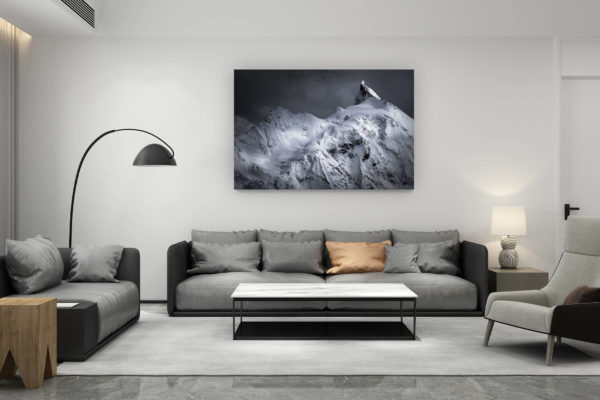 décoration salon contemporain suisse - cadeau amoureux de montagne suisse - Zinalrothorn - val d'anniviers - Photo montagne alpes suisses