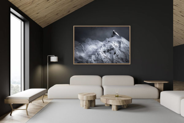 décoration chalet suisse - intérieur chalet suisse - photo montagne grand format - Zinalrothorn - val d'anniviers - Photo montagne alpes suisses
