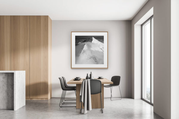 décoration moderne cuisine rénovée chalet suisse - photo de montagne - photo montagne noir et blanc neige zermatt