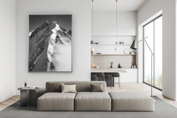 modern swiss living room decoration - mountain decoration large size photo -