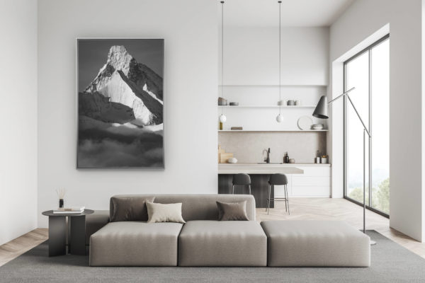 dekoration wohnzimmer schweiz modern - dekoration berg foto großformat - -.