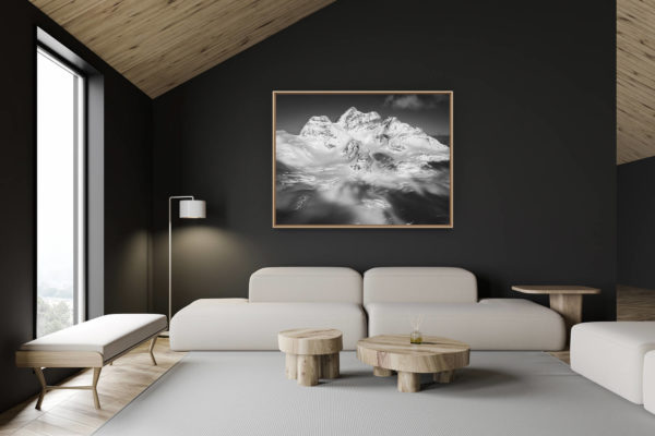 décoration chalet suisse - intérieur chalet suisse - photo montagne grand format -