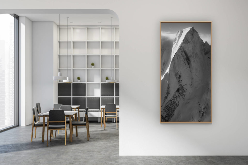 décoration intérieur moderne contemporain - photo de montagne grand format vertical -